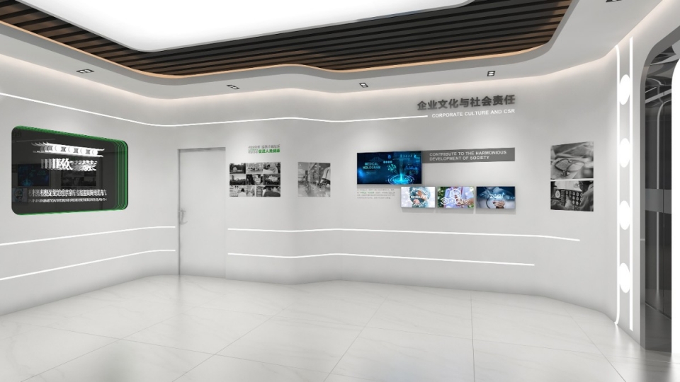 健康科技企业文化展厅设计